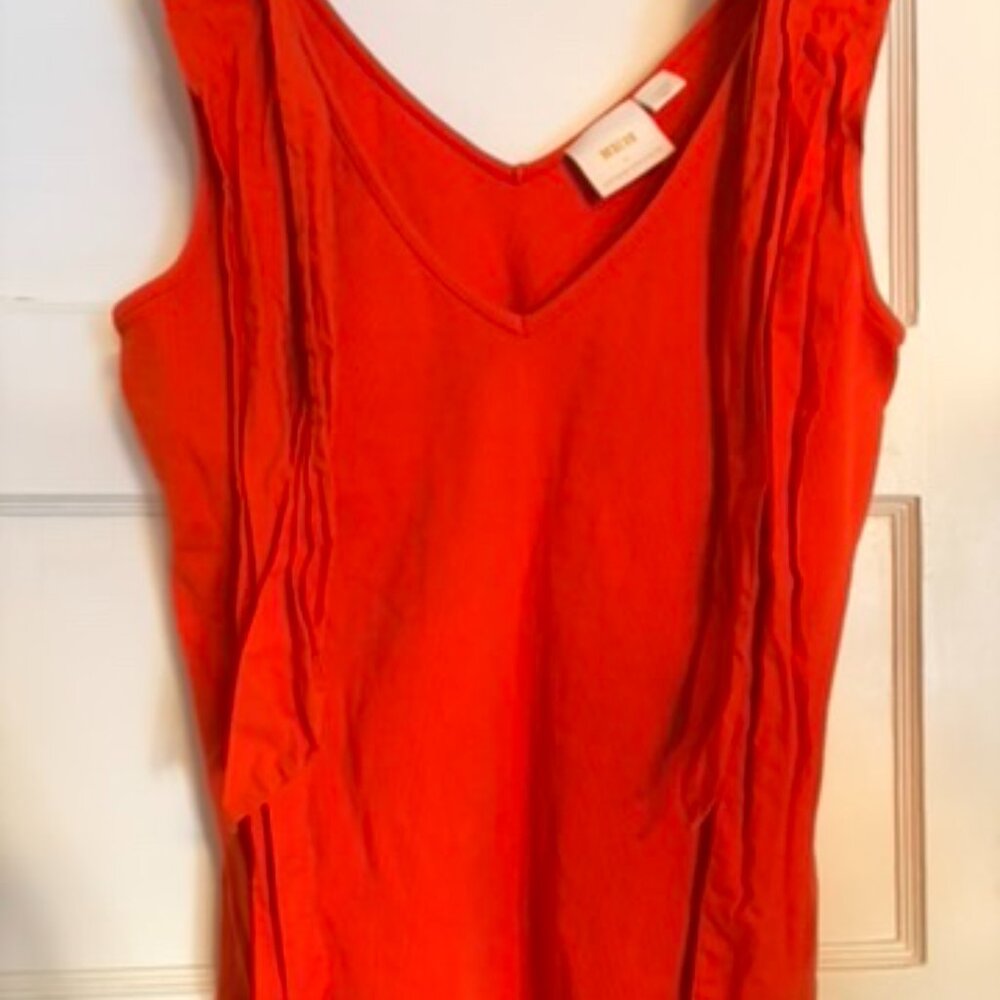 Anthropologie Maeve Red Bow Shoulder-Tie Top - Picture 7 of 8